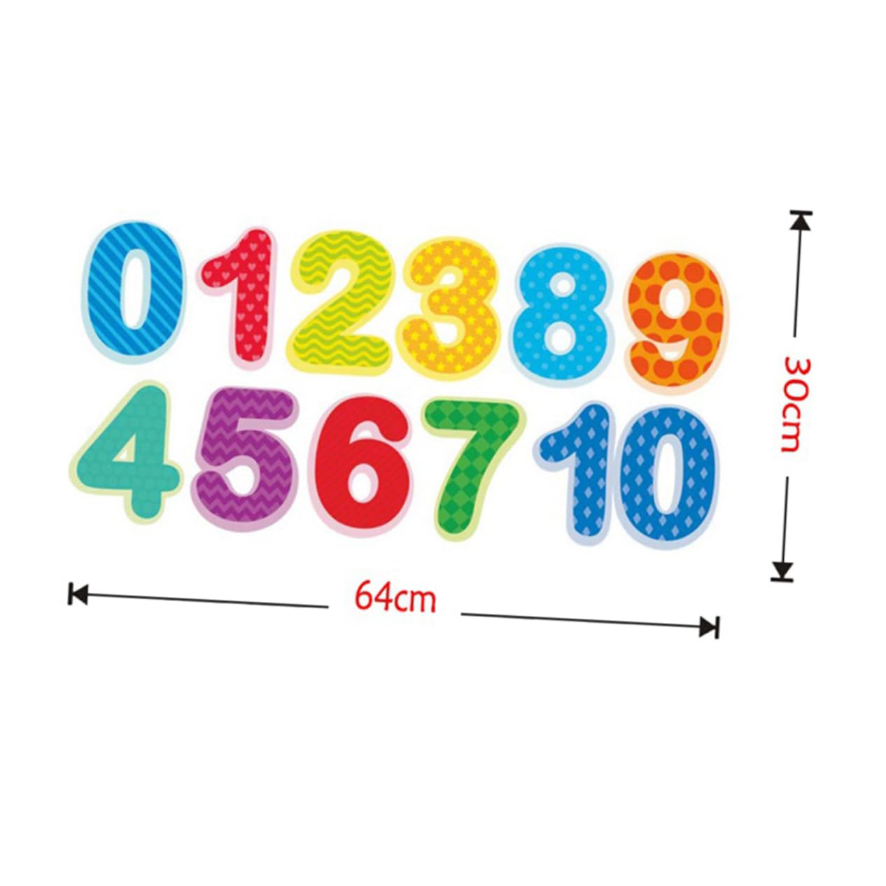 TOYANDONA 3piezas Pegatinas De Números Para Pared Decoración Infantil Para Habitaciones De Niño Niña Fácil Aplicación y Adhesión Superficies Lisas Material Ecológico y Seguro Juguete