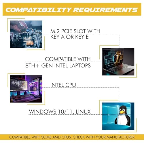 Image of Killer Series for Intel AX1675x Gaming WiFi 6E Adapter Upgrade | M.2 WiFi Card for PC | 2.4 Gbps WiFi | Bluetooth 5.3 Compatible | for Most Intel and AMD Systems