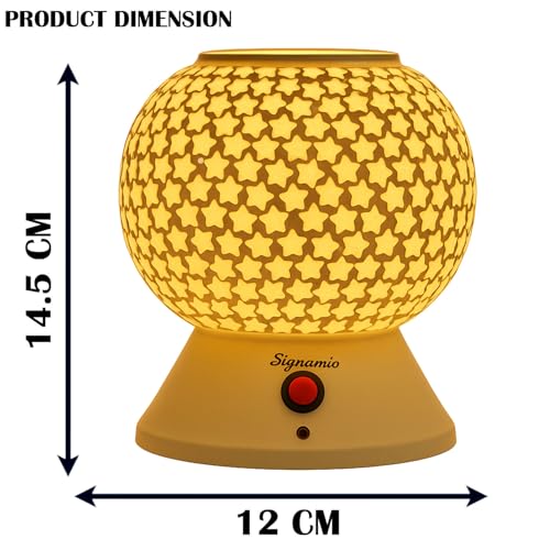 Image of Signamio Hand Made Table Top Camphor Diffuser Burner - Kapoor Machine for Home & Office - Kapoor Dani Electrical Aroma Oil Diffuser Night Lamp - DN-3 (Aroma Oils not Included)