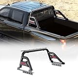 Roll Bar for Pickup Truck Compatible with Ford F-150/250,Silverado 1500, Ram 1500/2500, Sierra,Tundra/Adjustable Sport Roll bar (No Drilling/Full Size Trucks)