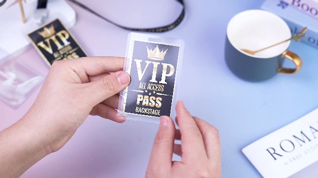 Amazon.com: FIONUPI VIP Badge Lanyards Plastic Clear VIP Backstage
