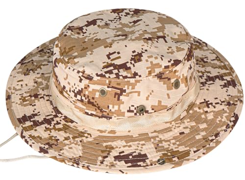 Image of Sun Hats for Men Women Boonie Hat UPF 50+ Bucket Hat Wide Brim UV Protection Fishing Hiking Safari Outdoor Hats