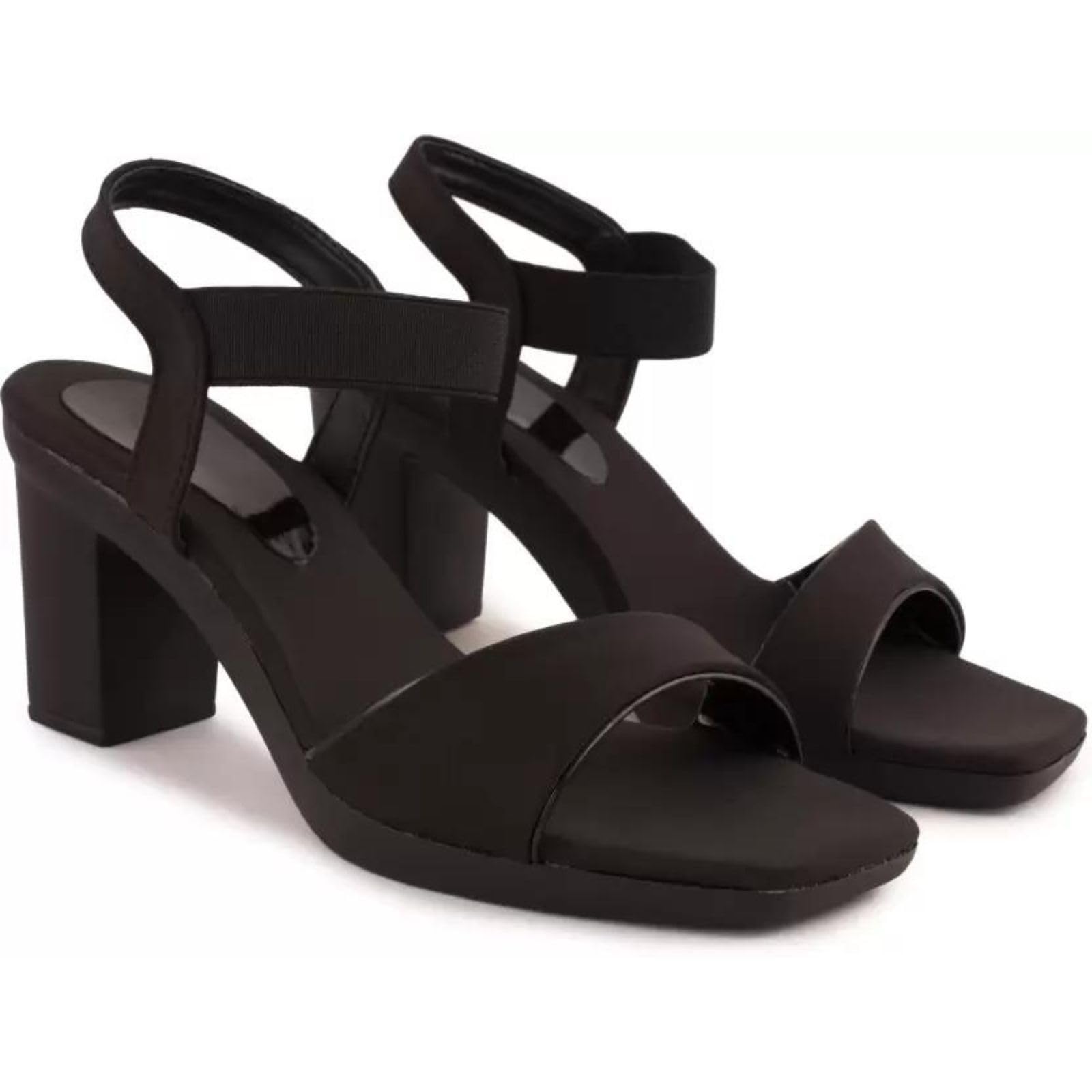 Beauty Collection Womens Fashion Block Heel Sandals With Open toe Backstrap Comfortable Sole Heel Sandal For Women (Black, 4) (B0CWPF8B58) Amazon Price History, Amazon Price Tracker