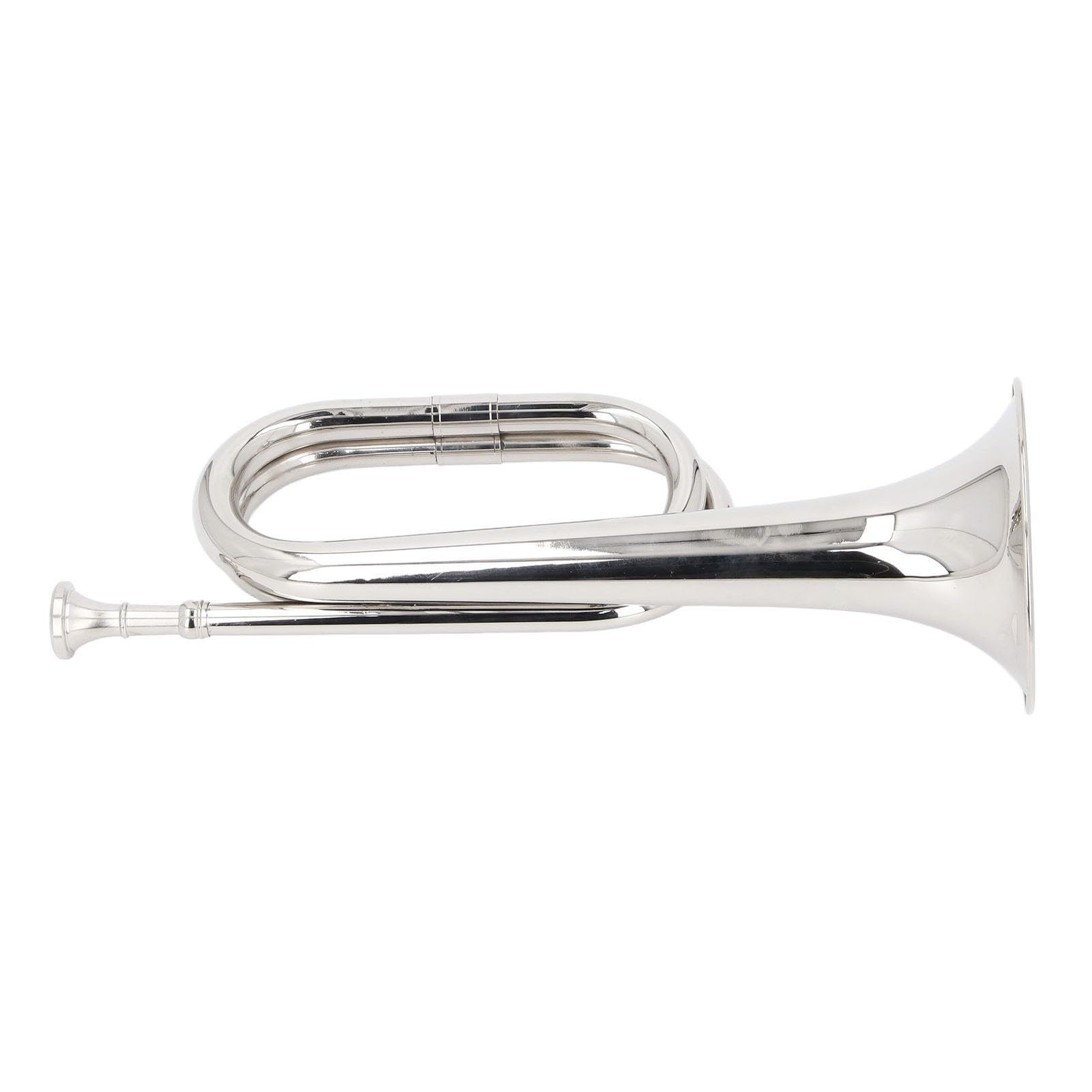 Bediffer Elegante Tromba Militare con di Valvole Facile da Suonare, Tromba da Cavalleria con Corno Curvo 3D per Banda Musicale Dell'orchestra