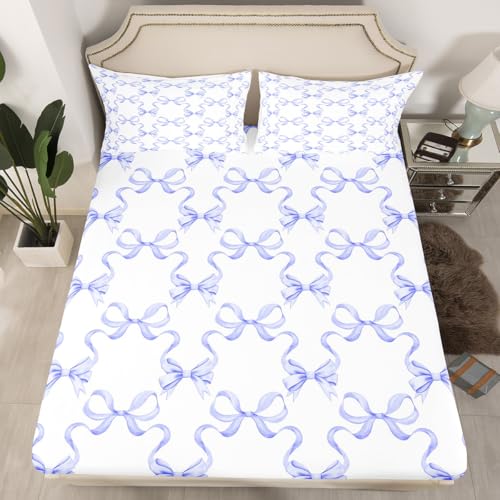 Parure de lit princesse violette et blanche pour lit double