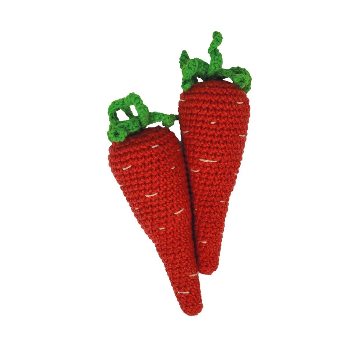 KNITTY CRITTERS – Easter – Carrots Red| Beginner-Friendly Crochet Craft Kit with Recycled Yarn