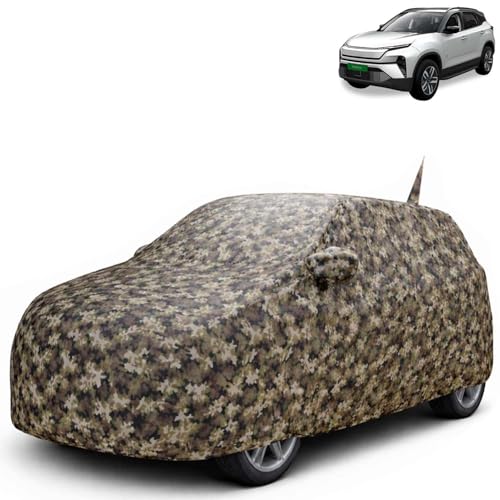 Image of KINGSWAY JungleTech 100% Waterproof Car Cover Only with Tata Harrier EV (Year 2025 Onwards - All Model) | Mirror and Antenna Pockets | Scratchproof | All Weather Car Body Cover