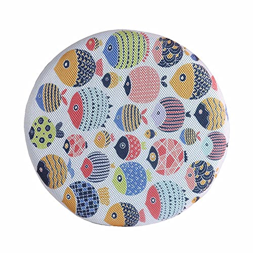 42×42 Galette de chaise ronde Coussin rond chaise Galettes de chaise Galette de chaises,Tissu imprimé haute définition en maille,technologie antidérapante de gouttes de particules de plastique