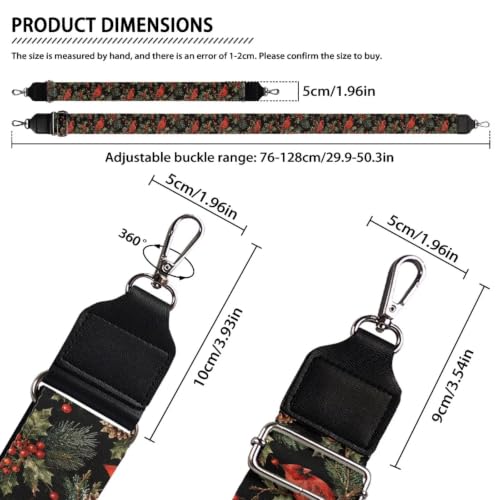 Image of Halloween Handbag Strap Canvas Purse Strap Colorful Bat Black Shoulder Strap Multicolor Bats Replacement Strap