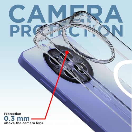 Image of Amazon Basics Back Cover for Realme 13 /12 / 12X 5G Mag-Safe Shockproof PC + TPU Protective Case Magnetic Support Bumper Case (Transparent Mag-Safe)