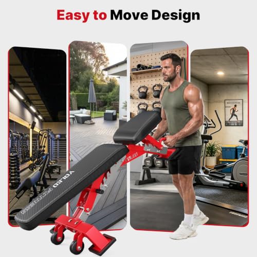Image of YOLEO Commercial Adjustable Weight Bench 2315LB ASTM Certified - 80% Pre-Assembled Heavy Duty Workout Bench for Home Gym