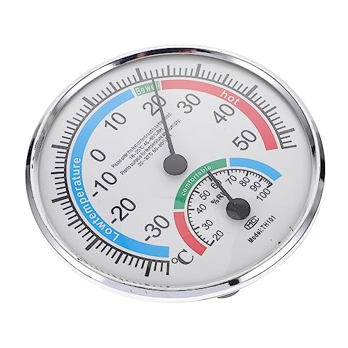 UKCOCO Thermomètre Et Hygromètre Précis Pour Maison, Hôtel, Usage Intérieur Et Extérieur, Affichage à Code Couleur Facile à Lire