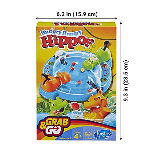 Hasbro Gaming Elefun & Friends Hungry Hungry Hippos Grab & Go Game miniatura 4