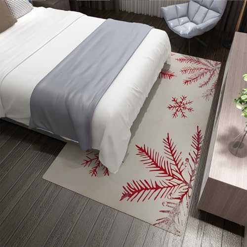 Tapis Noël flocon de neige fin et lavable idéal pour salle de jeux