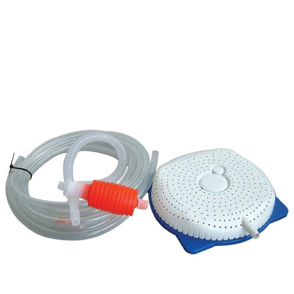 Kit de bomba de sifón para cubierta de piscina, no eléctrica para extracción de agua, manguera de drenaje con tubo de 16 pies sobre el suelo, exprimidor manual