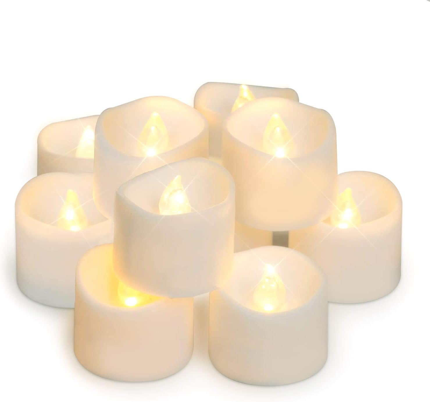 Amagic 48 Pack Flameless Tea Lights, Battery Operated LED TeaLight Candles for Mothers Day Gifts, Warm White, Flickering, D1.4'' H1.25'' : Home & Kitchen