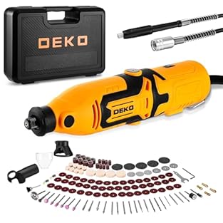 [Speed Adjustment & Flex Shaft] The rotary tool equipped with a powerful 170w motor, 1.8m flexible shaft, 8000~35000RPM, 6-speed adjustment, gear adjustment making it easier and more table to adjust the speed, helping to complete handwork from cuttin...