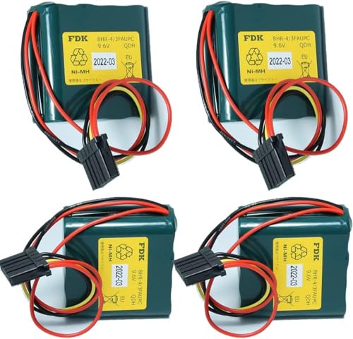 4PCS 8HR-4/3FAUPC Replacement Battery for FDK 8HR-4/3FAUPC 9.6V 4500MAH for Okuma Robot E5503-07E-001/MB4000 Battery