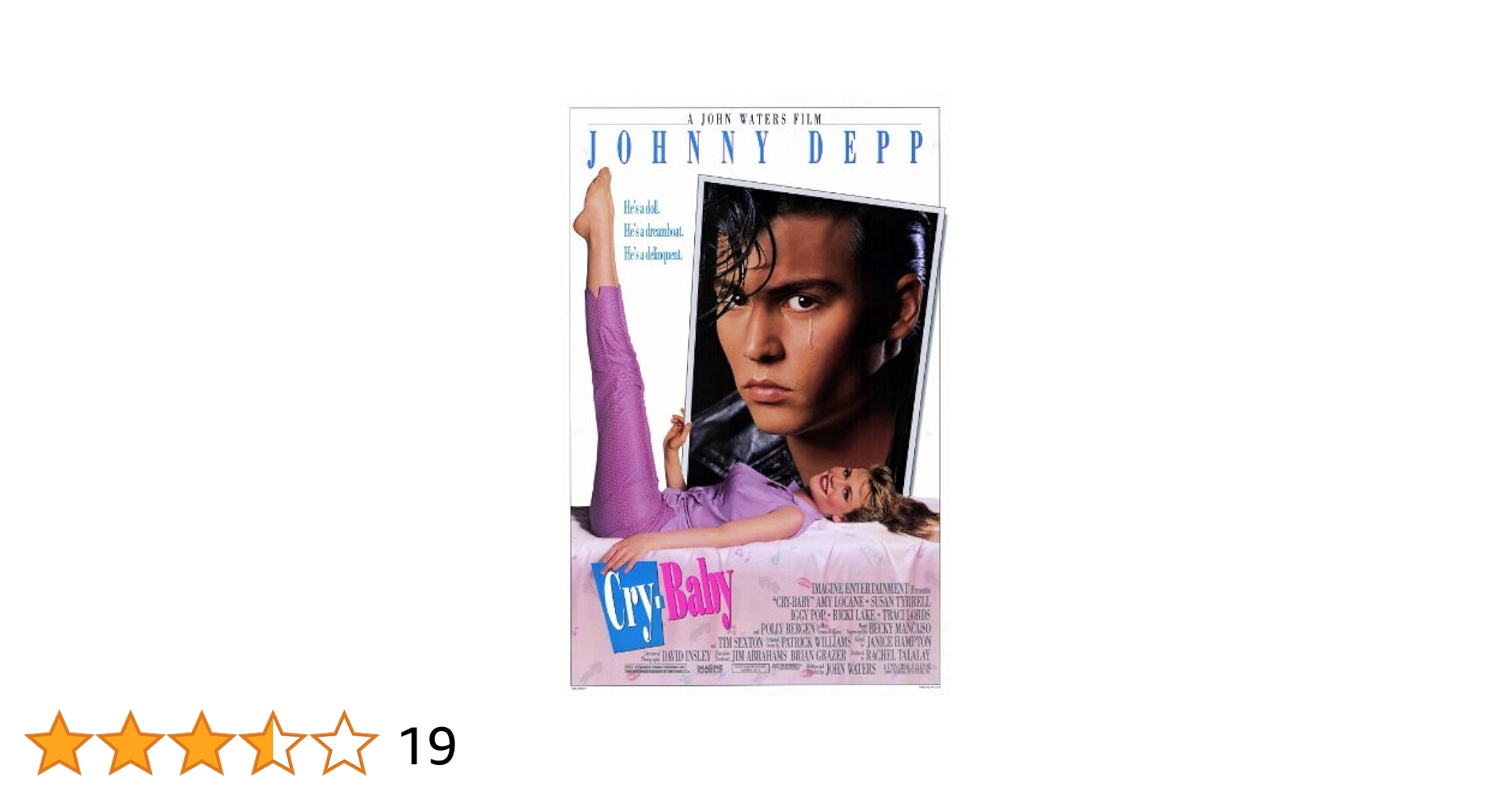 クライ・ベイビー　USオリジナル映画ポスター US版ポスター『クライ・ベイビー』（Cry-Baby）☆ジョニー
