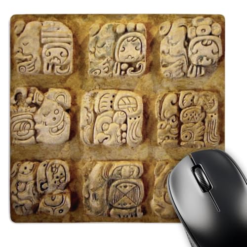 3dRose - Maya Script Mayan Language Glyphs Indigenous Peoples of The Americas - Mouse Pad - (mp-372658-1)