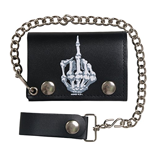 Hot Leathers WLB1022-16900 Skeleton Finger Trifold Wallet