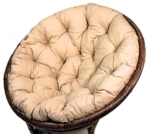 Rattani - Polster für Papasansessel, Auflage, Ersatzpolster Papasan D 110 cm, Stoff Loneta beige, Made in EU !