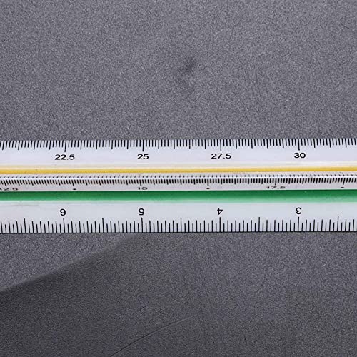 Règle triangulaire en plastique pour décoder facilement les échelles de plan