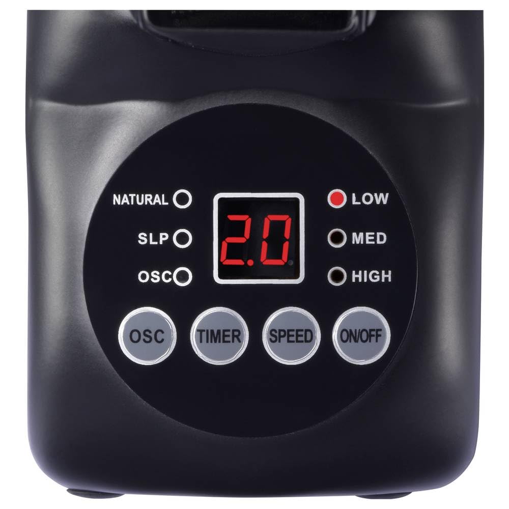 sygonix SY-6661434 Ventilateur mural 50 W (Ø x H) 45 cm x 45.5 cm noir avec télécommande, oscillant, minuteur, pivotant