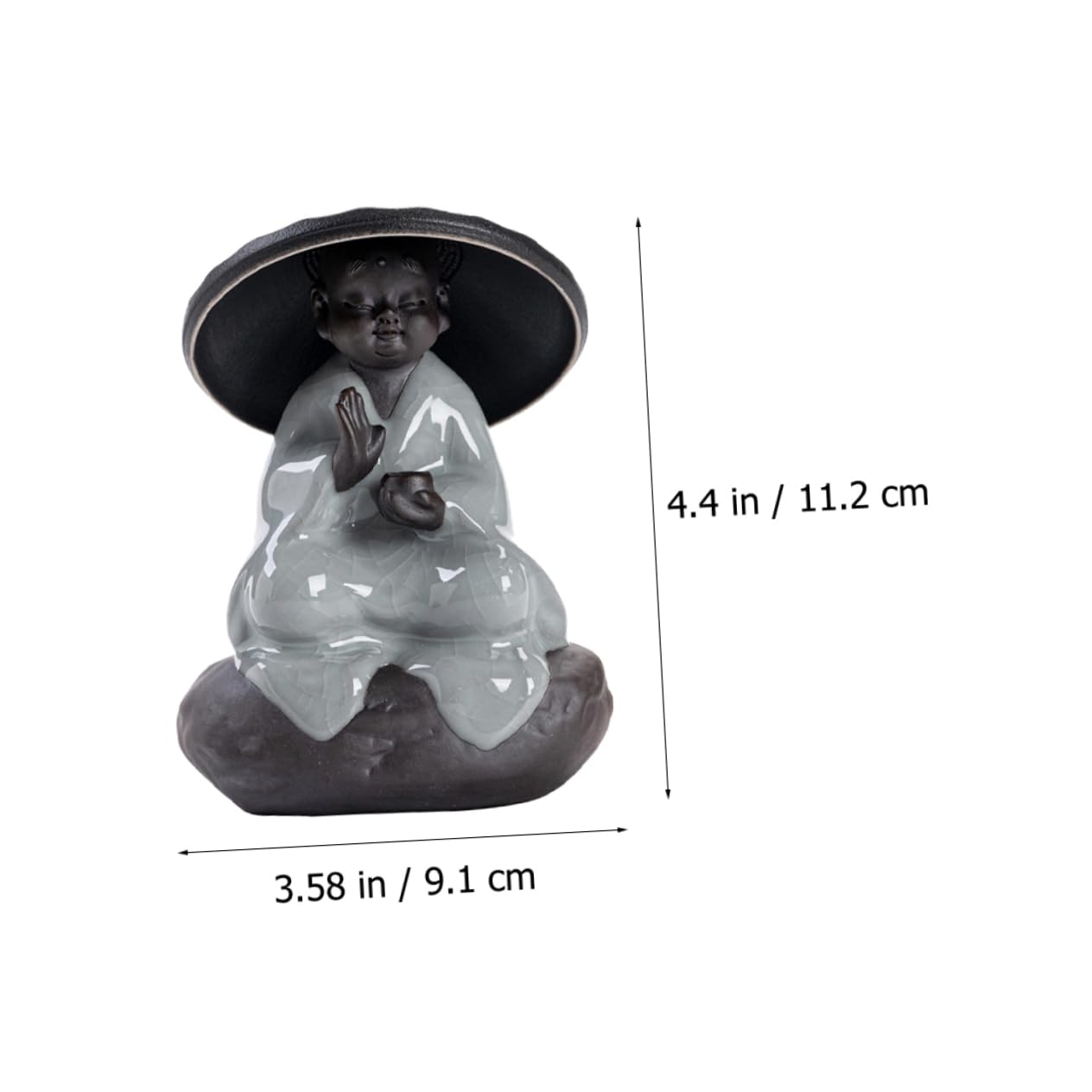 Alipis Mönchsstatue Teefilter Keramik Tee Ei Teezubehör für Losen Tee Schreibtischdekoration Langlebig und Fein