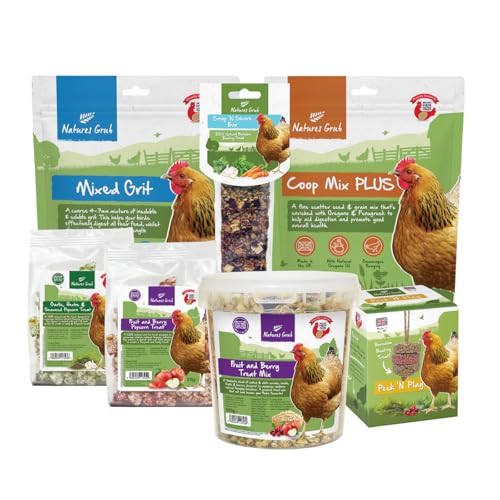 Natures Grub Poultry Treat Kit | Premium Natural Enrichment Treats for Chickens & Poultry Boredom Busting for Hens Healthy Enrichment Treats