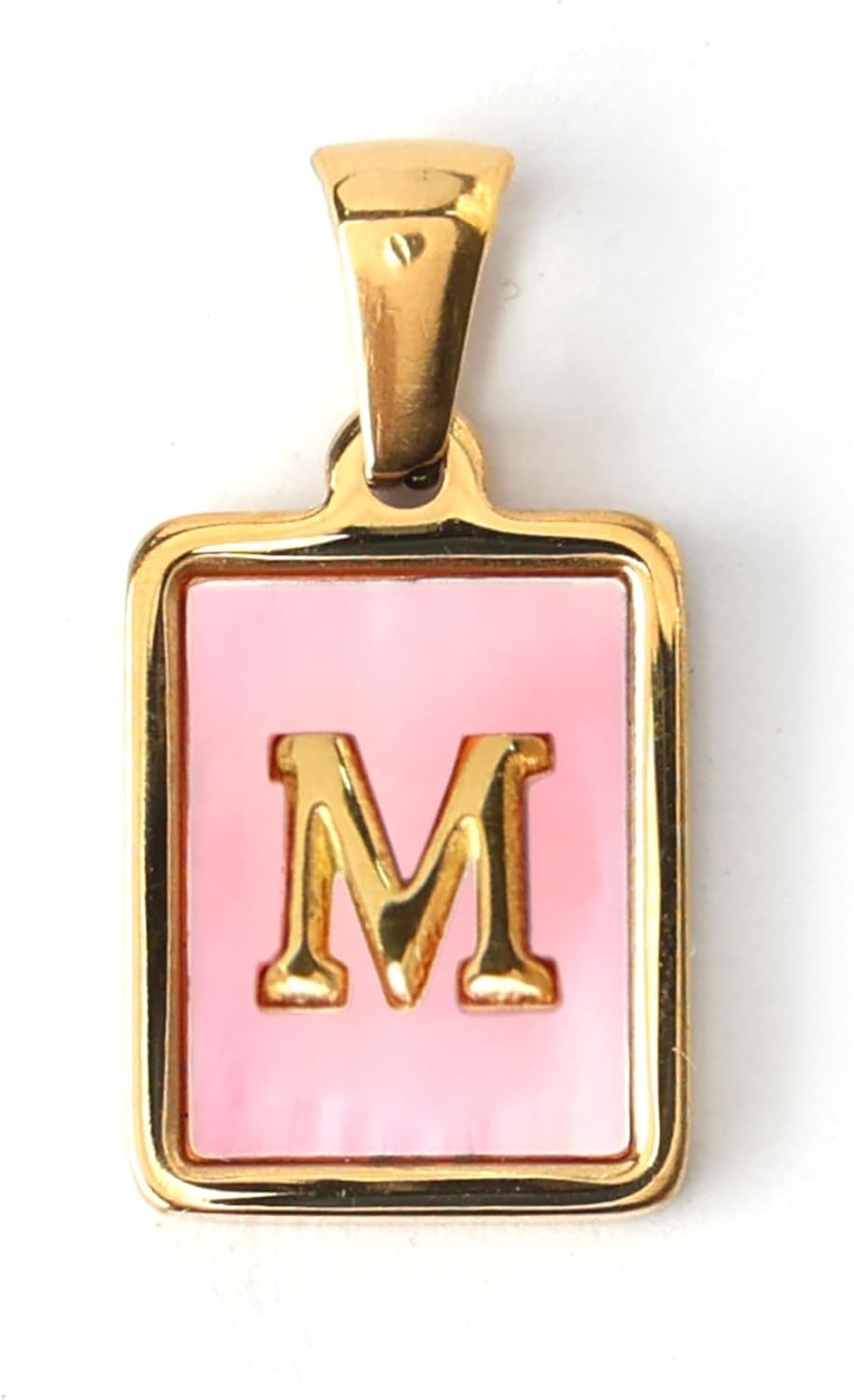 NPC CREATIONS INDIA Initial pendant with chain for Women Men Girl and Teen Trendy, Gold Plated 316 Stainless Steel Alpha Letter Necklace/pendant, Name Jewelry, 20"-22" Adjustable, Come with Brand Boxs