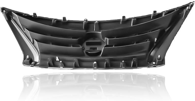 Grille - Cooling Direct Compatible/Replacement for 623109KM0A 15-19 Nissan Verse Sedan - Chrome/Black - With Emblem Provision