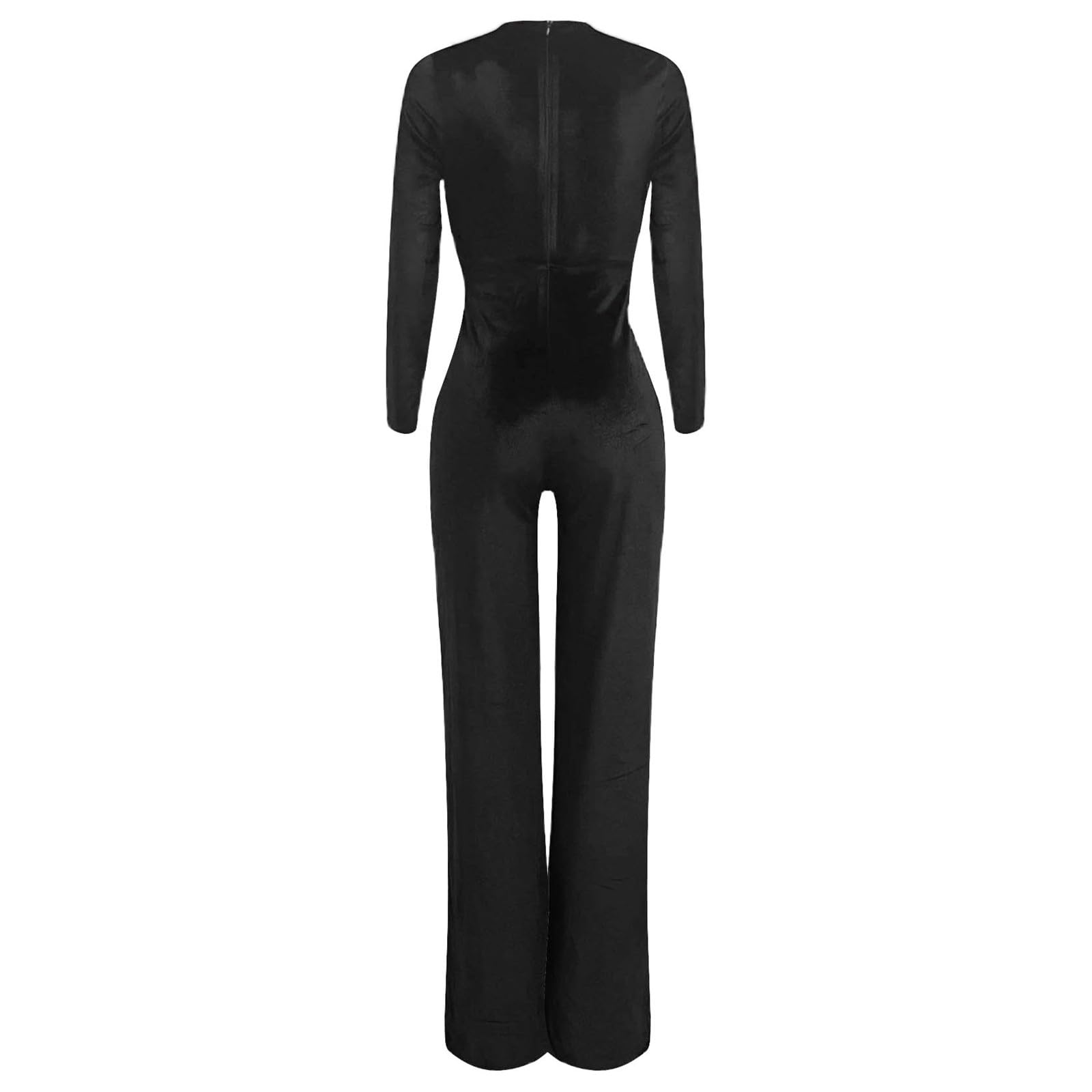Jumpsuit Damen Sommer Elegant, Overall Hosenanzug, Lang Playsuit Einteiler Kostüm, Romper Outfit Frauen Komplett, Einfarbiges Eleganter Jumpsuit Damen Festlich Mit Ärmeln Sexy Jumpsuit Damen Sportlich