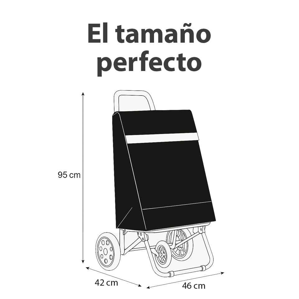 Weida Carro de la Compra 4 Ruedas | Impermeable, Resistente | Mango Ergonómico y Bolsa Impermeable | para Arrastre Cómodo Y Estable | Ideal para Supermercado y Uso Diario | Azul-Marino 95cm-42cm-46cm