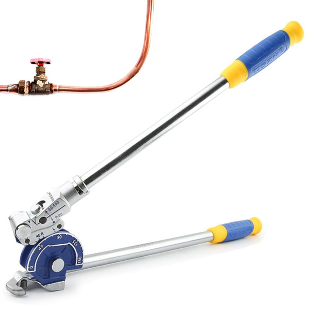 Macchina piegatubi manuale per tubi in rame e alluminio, curvatrice a 180° per tubi da 12 mm-19 mm, ideale per la piegatura di tubi in rame per aria condizionata