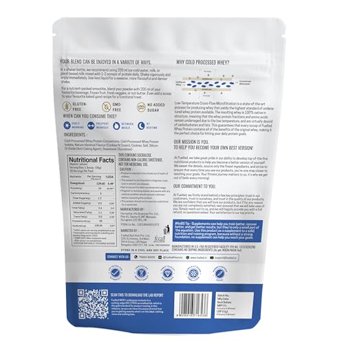 Image of FUELLED Whey Protein Powder Concentrate & Isolate with 24 g Protein, 5 g BCAA (4 kg, 120 Servings) Lab Tested with Premium Metallic Shaker (Cookies N Creme)