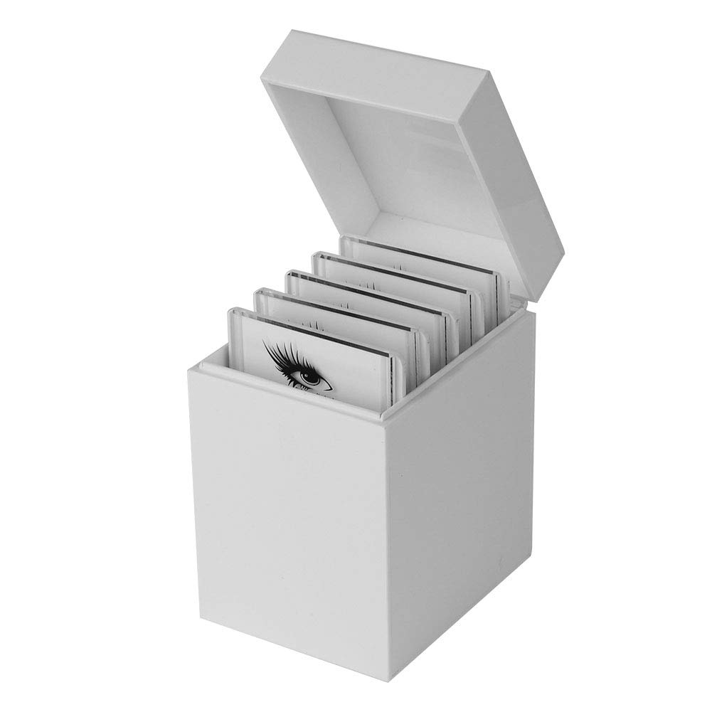 EMUKOEP Wimpern-Organizer 5 Ebenen, Transparente Acryl Aufbewahrungsbox für Künstliche Wimpern Wimpernverlängerungen Staubdichte Vitrine für Make-up Studio (17 x 14 x 11 cm)