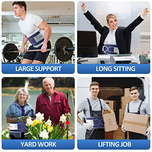 Image of Back Brace for Lower Back Pain, Lumbar Support Belt for Men /Women | Back Support with Bionic Support System & Power inchX inch Adjustable Strap System, for Pain Relief,Daily Use, Workout, Heavy Lift