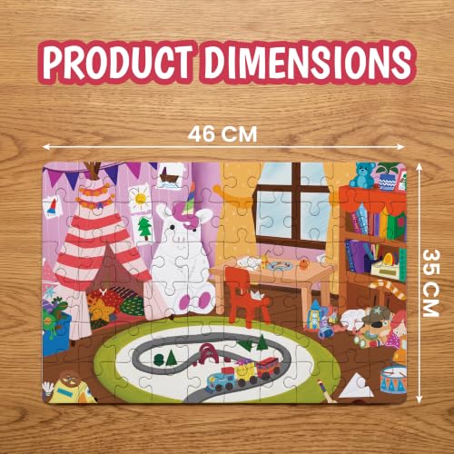Image of The Curious Bees - Seek & Spot Puzzle & Game - Playroom Puzzle | 60 Pieces + 10 Seek Cards | Gifts for Boys and Girls Ages 4-8 | BIS Approved | Made in India