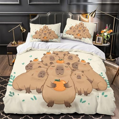 Parure de lit lapins mignons housse de couette double 200x200cm - 2
