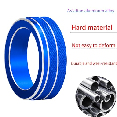 Image of for Toyota RAV4 /RAV4 Hybrid 2023 2024 2025 air Conditioning knob Cover, Start Button Cover Decorative Ring, Volume, Aluminum Alloy Decoration (RAV4, Blue)