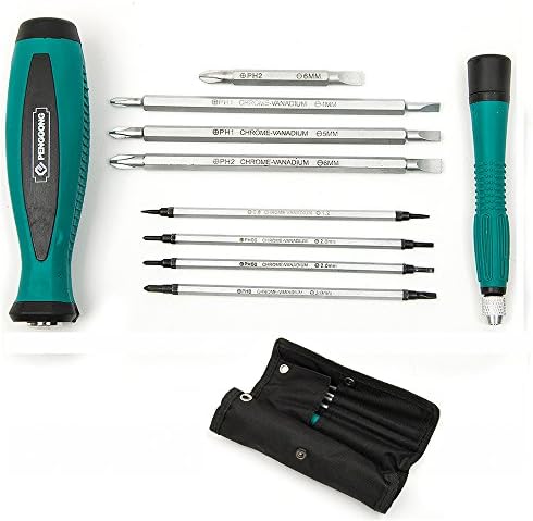 Phillips Slotted Screwdriver Set,Multi-Bit Magnetic Long Double Sided Inserts Screwdrivers,Professional Repair Tool Kit Home Appliances Cell Phone, Tablet, PC, Macbook Repair Multi Function Hand Too