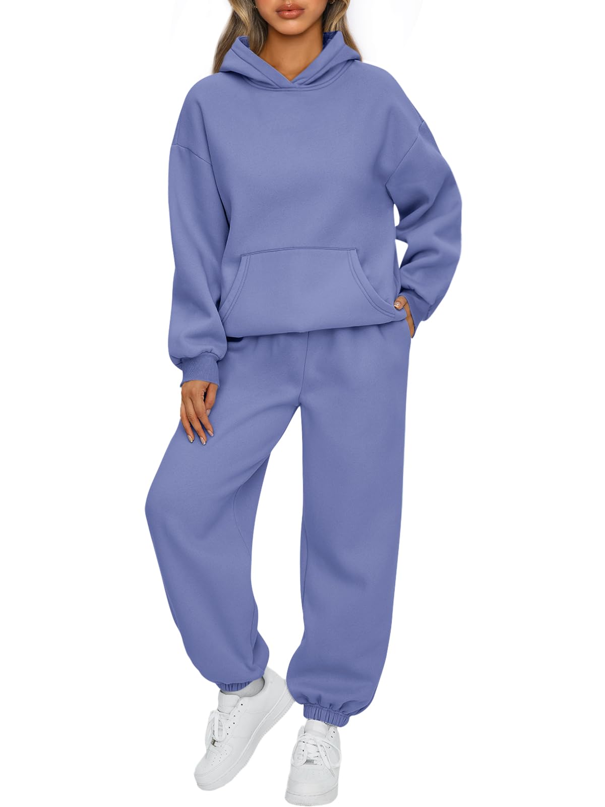 AUTOMET Womens 2 Piece Lounge Sweatsuit Fall Fashion Matching Sweat Sets | Oversized Fall Hoodies &amp; Baggy Jogger Sweatpants Fashion 2026 Outfits