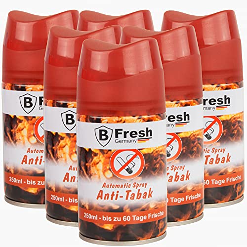 6 x 250 ml anti tabaco - 60 días de frescura - Air Wick Freshmatic Max - Recambios compatibles para el Air Wick Freshmatic Max 6 x 250 ml latas de spray Cover