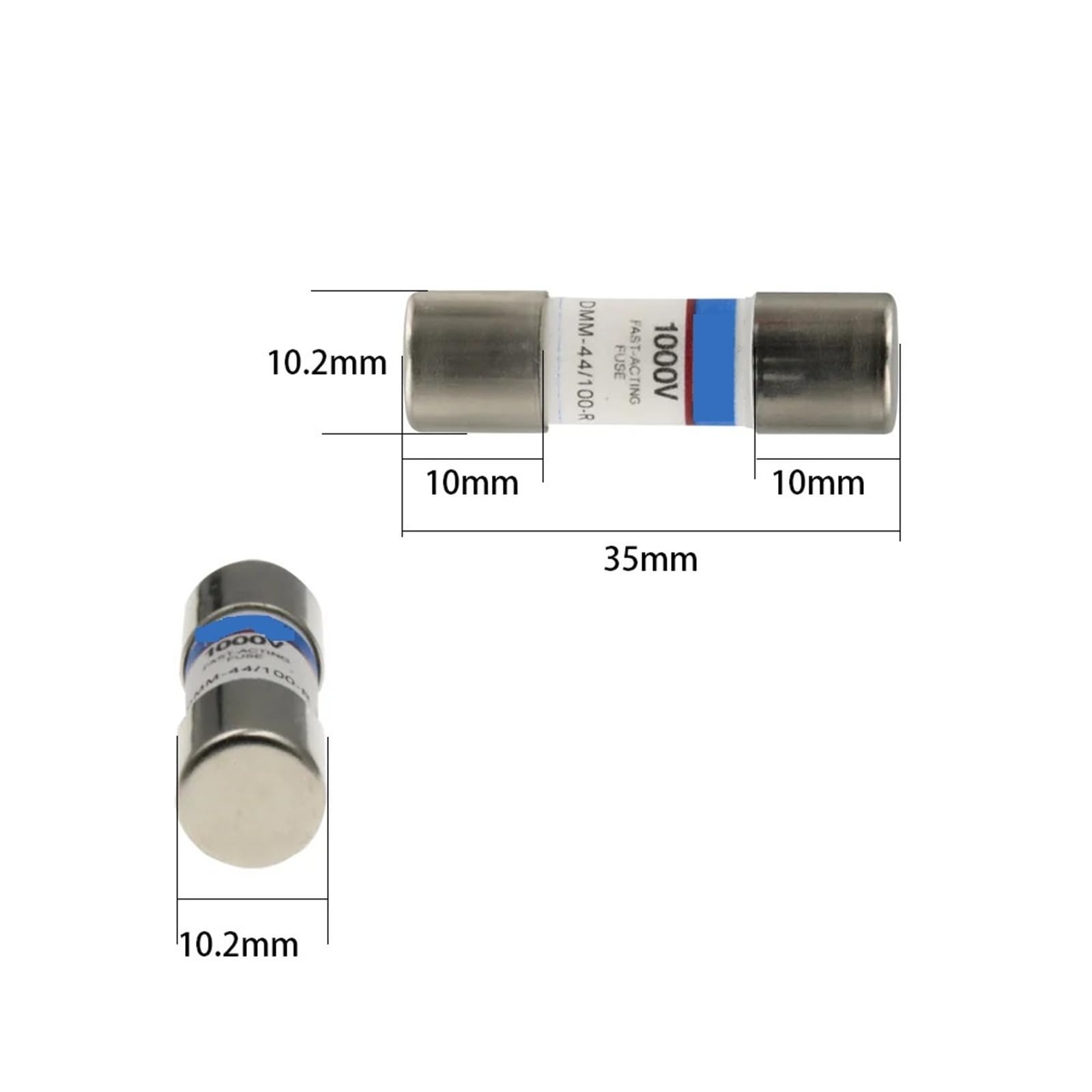 1 x bezpiecznik ceramiczny Quick Action 10 x 35 mm DMM-44/100-R, DMM-B-44/100-R 440mA 1000V kA