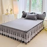 Facile à Nettoyer: Cette jupe de lit est lavable en machine pour un nettoyage facile.