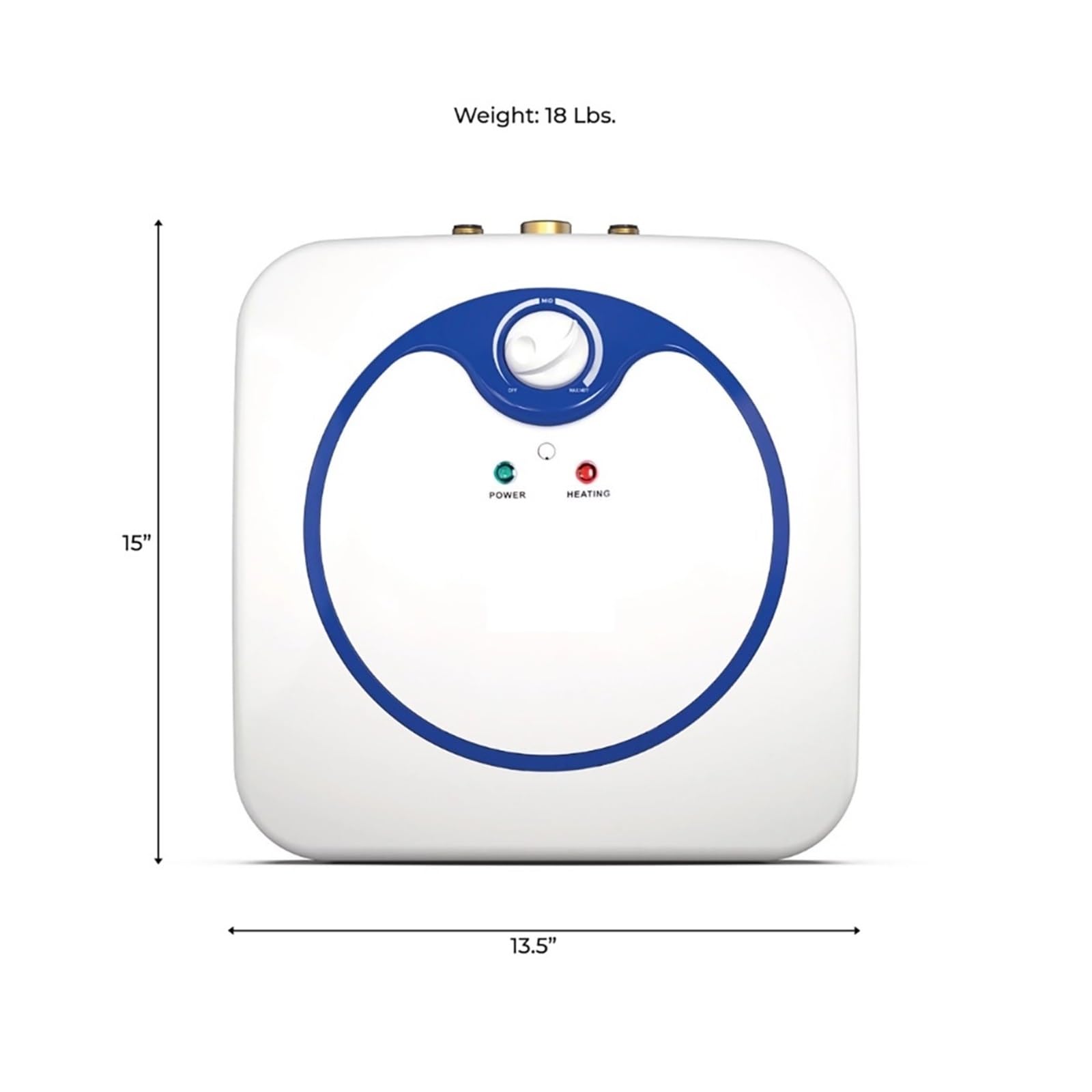 Termo Electrico, Mini Calentador De Agua Eléctrico 2.5, De Diseño Compacto Y Liviano, Se Puede Montar En La Pared O Colocar De Forma Independiente,Para cocina, baño, lavado.