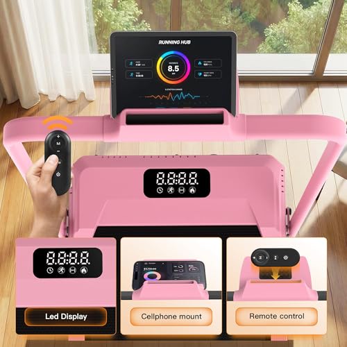 Image of ANCHEER Walking Pad Treadmill with Incline - Under Desk Treadmill, 3.5HP Portable Foldable Treadmills for Home Small Spaces, Office, Compact Running Machine with LED Display