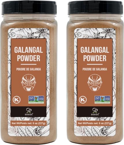 Soeos Galangal Powder, 8oz (227g), Twin Pack...