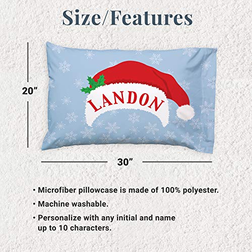 Let's Make Memories Personalized Christmas Character Pillowcase - Child's Holiday Bedding - Plush - Top Hat Design - Image 5